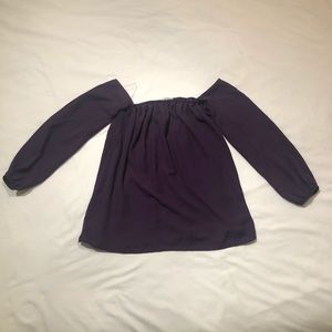 Off the shoulder purple top